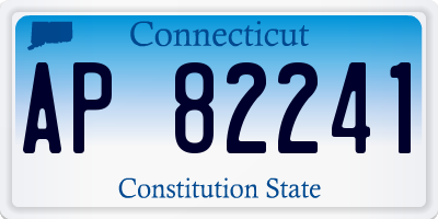 CT license plate AP82241