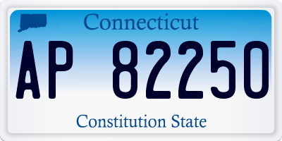 CT license plate AP82250