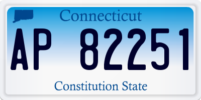 CT license plate AP82251