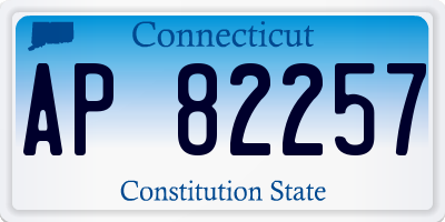 CT license plate AP82257