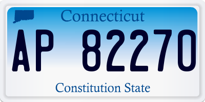 CT license plate AP82270
