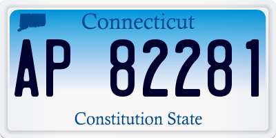 CT license plate AP82281