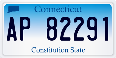 CT license plate AP82291