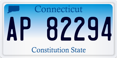 CT license plate AP82294