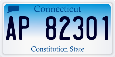 CT license plate AP82301