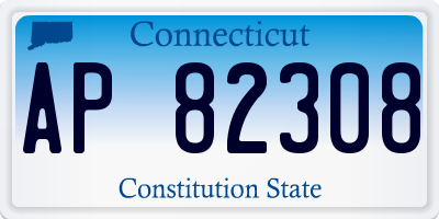 CT license plate AP82308