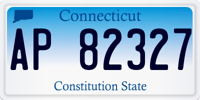 CT license plate AP82327