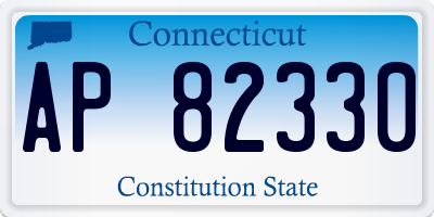 CT license plate AP82330