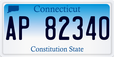 CT license plate AP82340