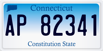 CT license plate AP82341