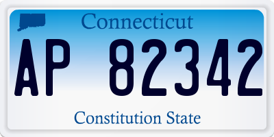 CT license plate AP82342