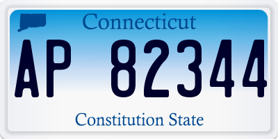 CT license plate AP82344