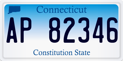 CT license plate AP82346