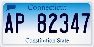 CT license plate AP82347