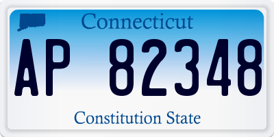 CT license plate AP82348