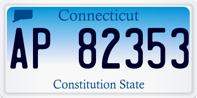 CT license plate AP82353