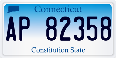 CT license plate AP82358