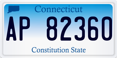 CT license plate AP82360
