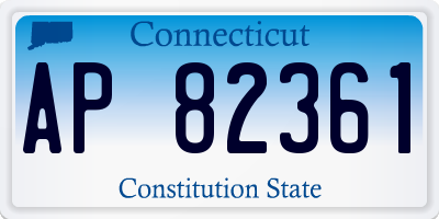 CT license plate AP82361
