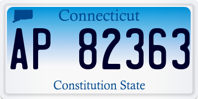 CT license plate AP82363