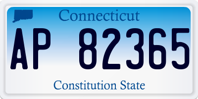 CT license plate AP82365
