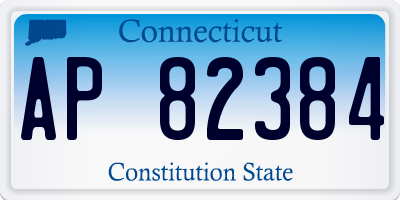 CT license plate AP82384