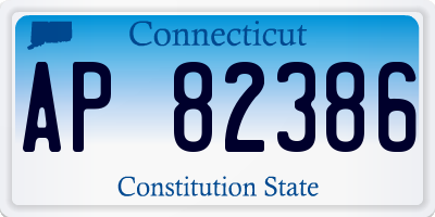 CT license plate AP82386