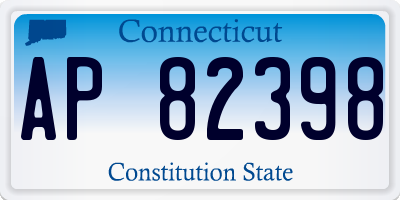 CT license plate AP82398