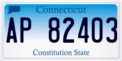 CT license plate AP82403