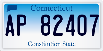 CT license plate AP82407