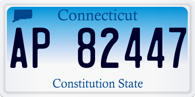 CT license plate AP82447