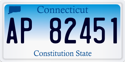 CT license plate AP82451
