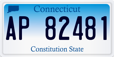 CT license plate AP82481