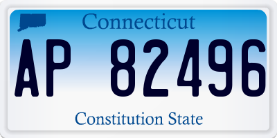 CT license plate AP82496