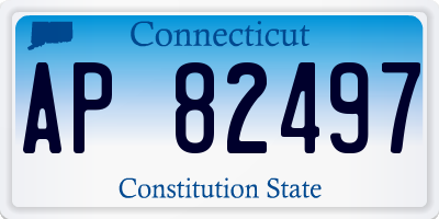 CT license plate AP82497