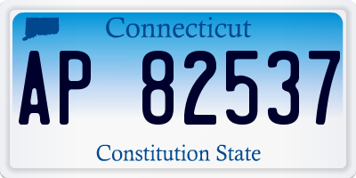 CT license plate AP82537