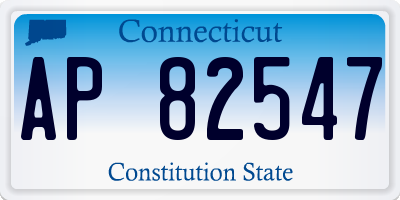 CT license plate AP82547