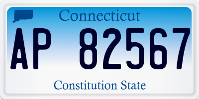 CT license plate AP82567