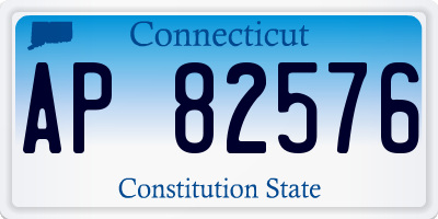 CT license plate AP82576