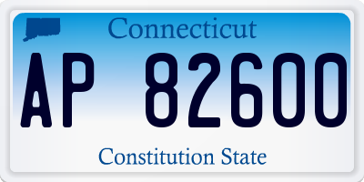 CT license plate AP82600