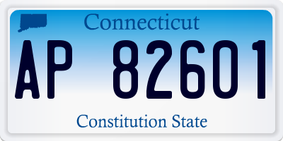 CT license plate AP82601