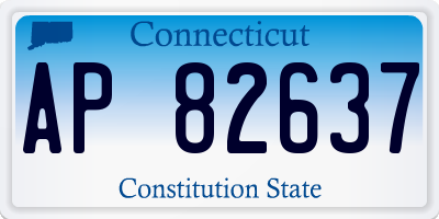 CT license plate AP82637