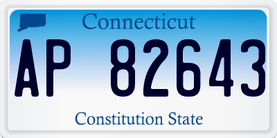CT license plate AP82643