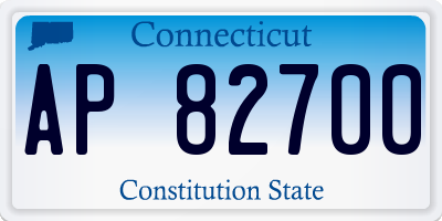 CT license plate AP82700