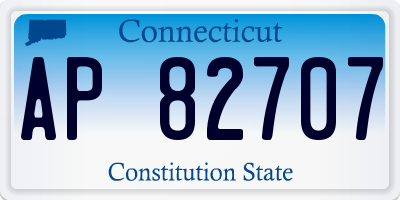 CT license plate AP82707