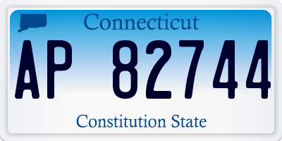 CT license plate AP82744
