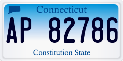 CT license plate AP82786