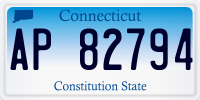 CT license plate AP82794