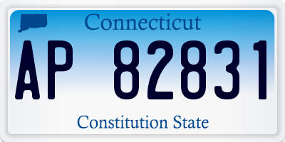 CT license plate AP82831