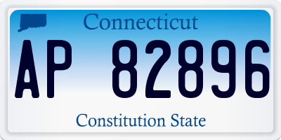 CT license plate AP82896